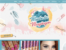 Tablet Screenshot of mundodamaquiagem.com